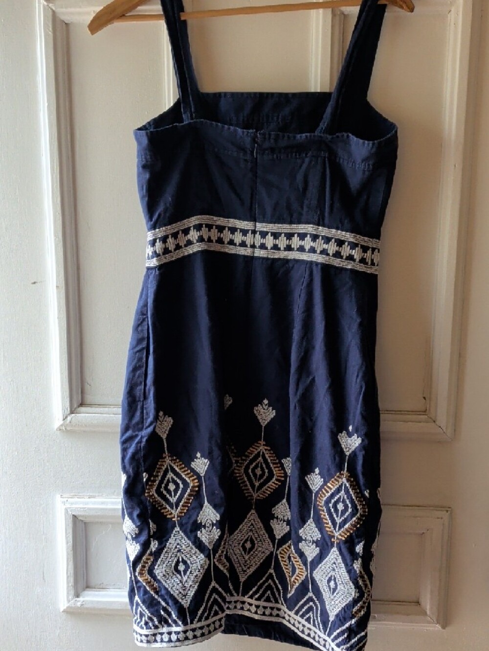 Banana Republic Navy Embroidered Mini Dress - Picture 2 of 2